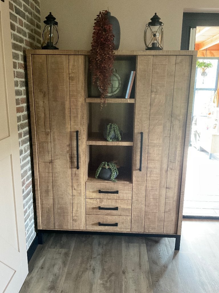 Opbergkast, Ophalen, 100 tot 150 cm, Zo goed als nieuw, Industriële stijl