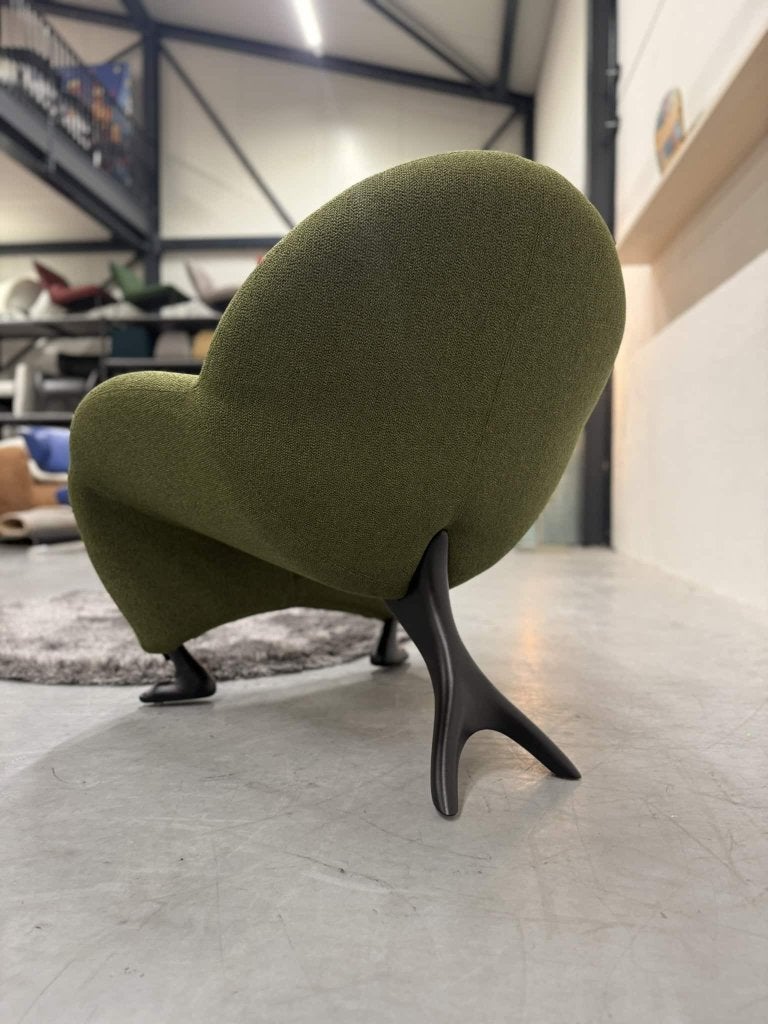 Nieuw leolux Papageno fauteuil groen stof design stoel, Leolux, Info@leolux.nl, Nieuw, 75 tot 100 cm