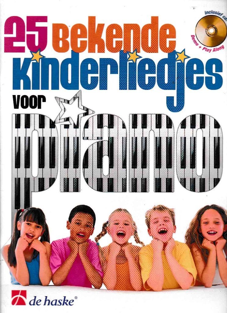 25 Bekende Kinderliedjes nieuwstaat met CD ( 441 ), Verzenden, Zo goed als nieuw, Artiest of Componist, Piano