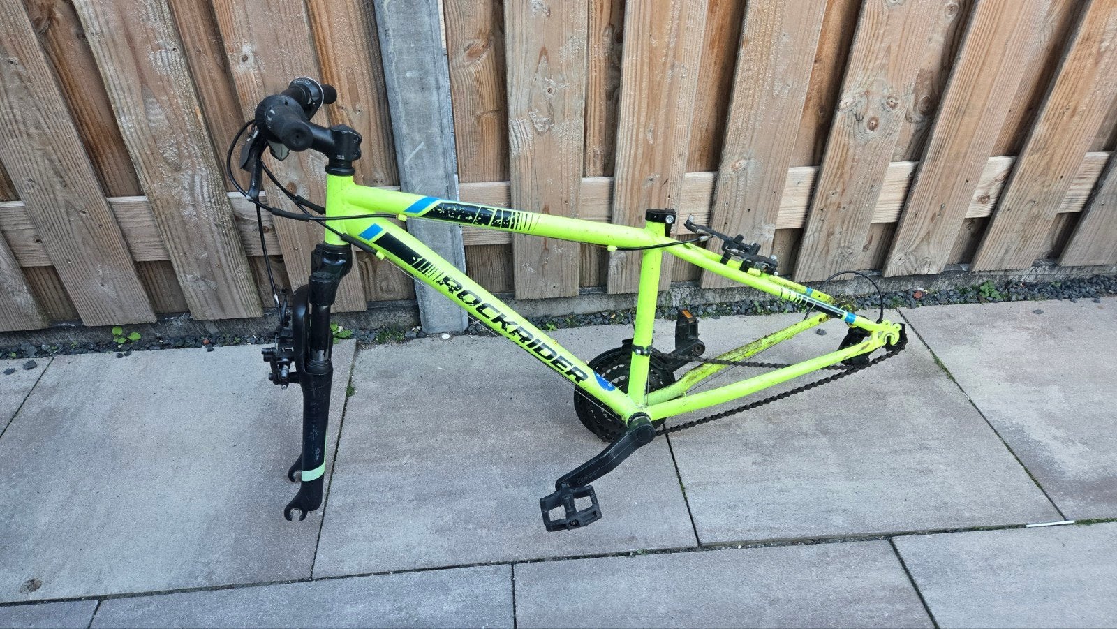 Rockrider fietsframe met voorvork en crankstel, Fietsen en Brommers, Frame, Gebruikt, Ophalen of Verzenden, Rockrider