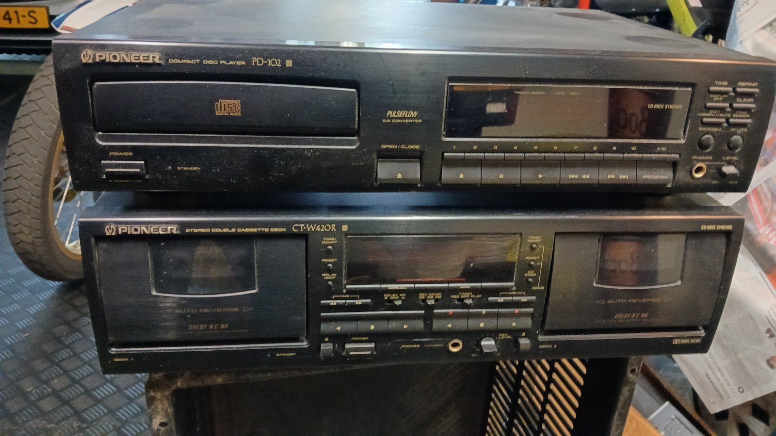 Pioneer CD speler  en Dubbel cassette deck, Audio, Tv en Foto, Ophalen, Gebruikt