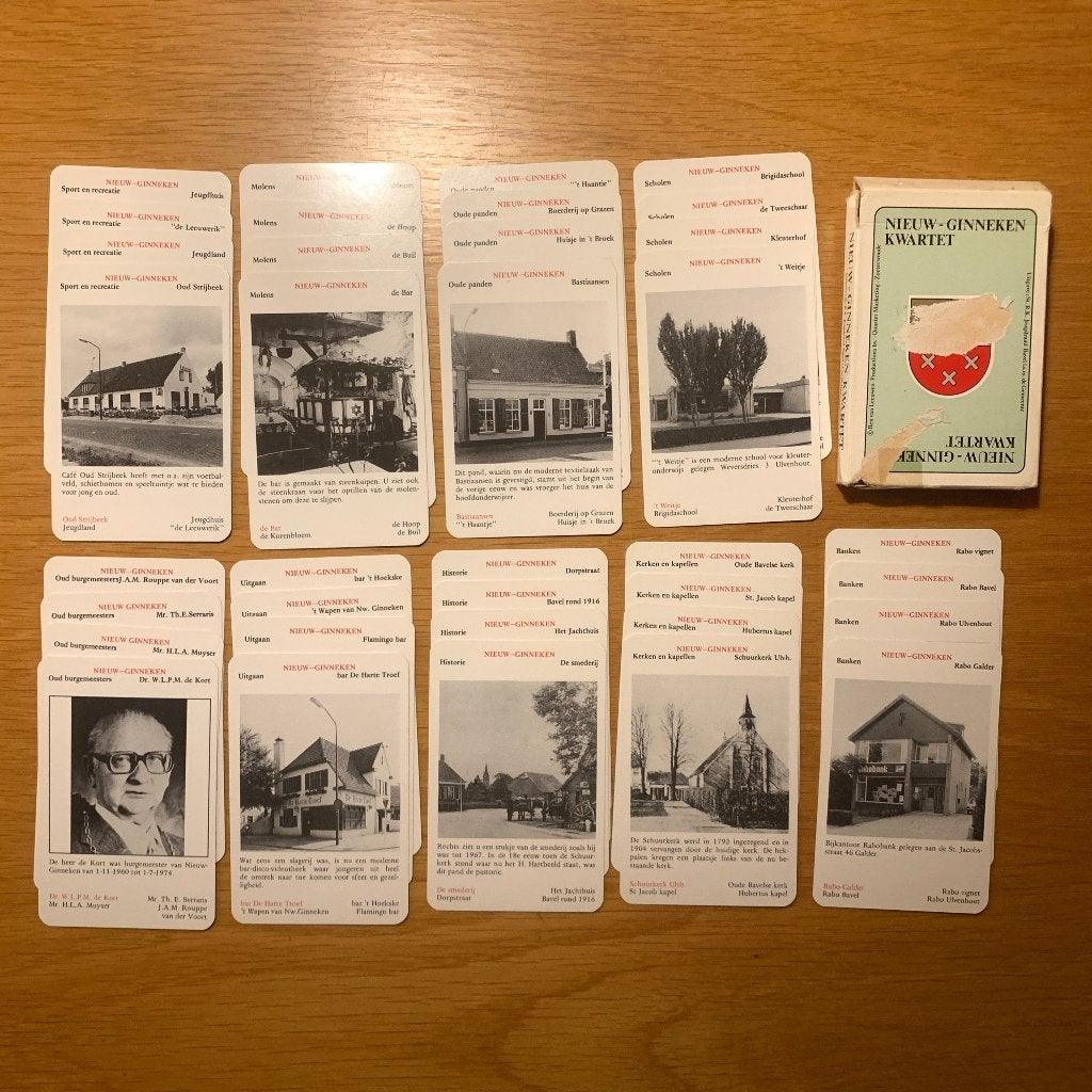 Nieuw-Ginneken Kwartetspel - Historisch Kwartet kaartspel
