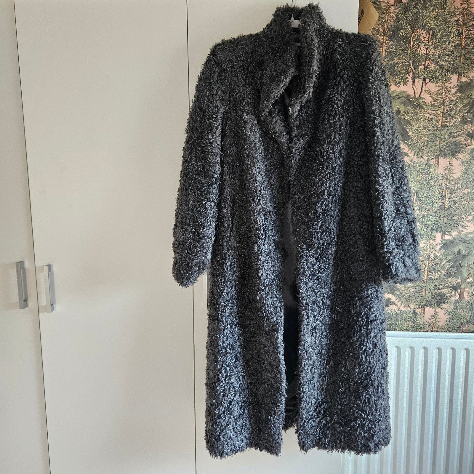 Dames imitatie bontjas, maat M, kleur grijs., Kleding | Dames, Jassen | Winter, Zo goed als nieuw, Grijs, C&A, Ophalen