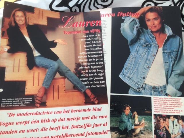 artikel van Lauren Hutton uit de libelle, Ophalen of Verzenden, Gebruikt, Boek, Tijdschrift of Artikel