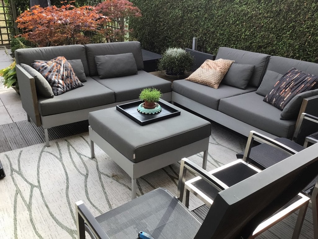 Apple Bee lounge tuinset met bee wett kussens, Tuin en Terras, Tuinsets en Loungesets, Ophalen, Gebruikt, Teakhout, Loungeset