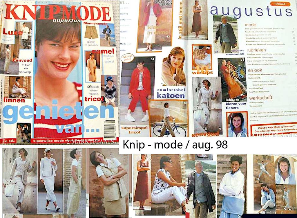 5 x KNIPMODE 3 x 1998 en bijlagen van 1998 en 2005, Overige typen, Verzenden, Vrouw, Zo goed als nieuw