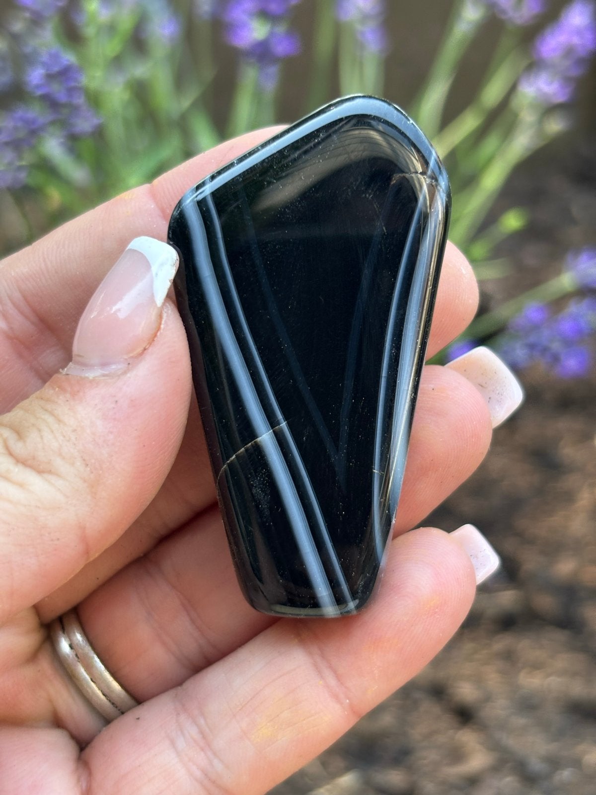 Zwarte Onyx Edelsteen 44Gram, Ophalen of Verzenden, Nieuw