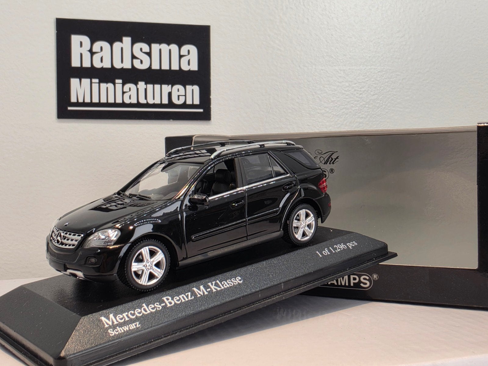 Mercedes-Benz ML Facelift 2008 - Black 1:43 Minichamps, Hobby en Vrije tijd, Auto, Nieuw, Ophalen of Verzenden