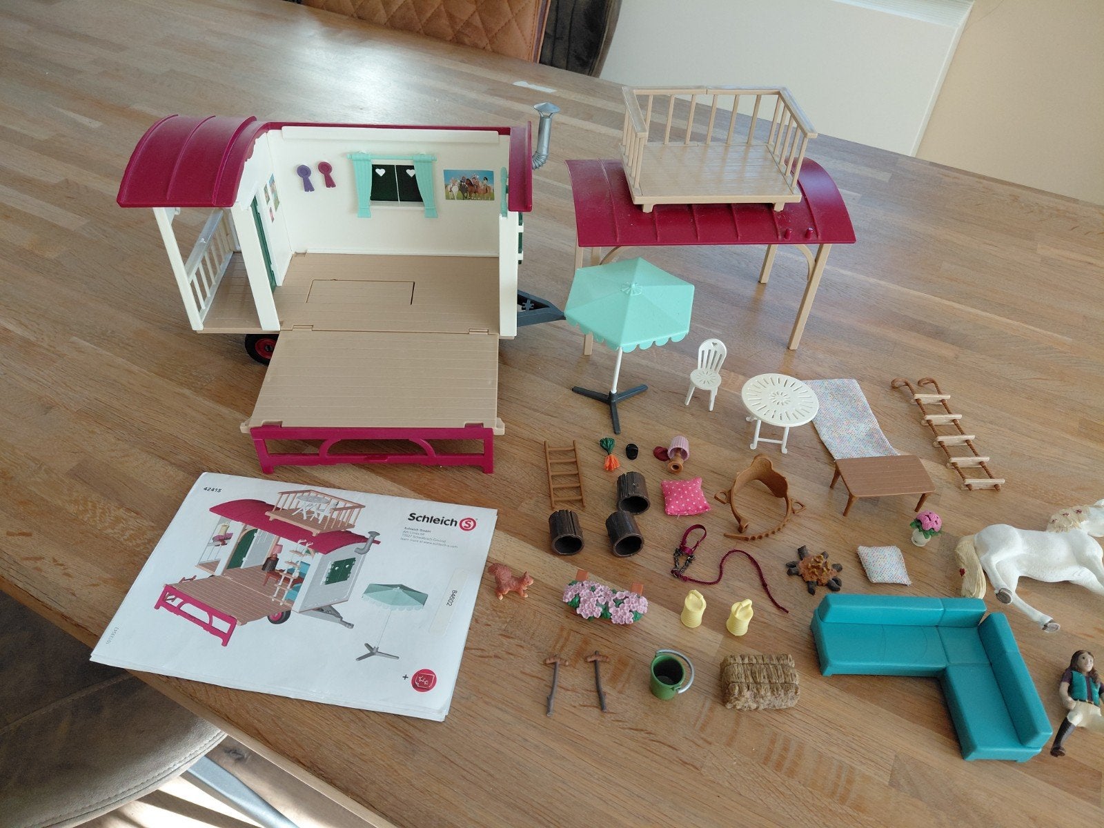 Schleich woonwagen/ pipo wagen, Ophalen of Verzenden, Zo goed als nieuw, Jongen of Meisje