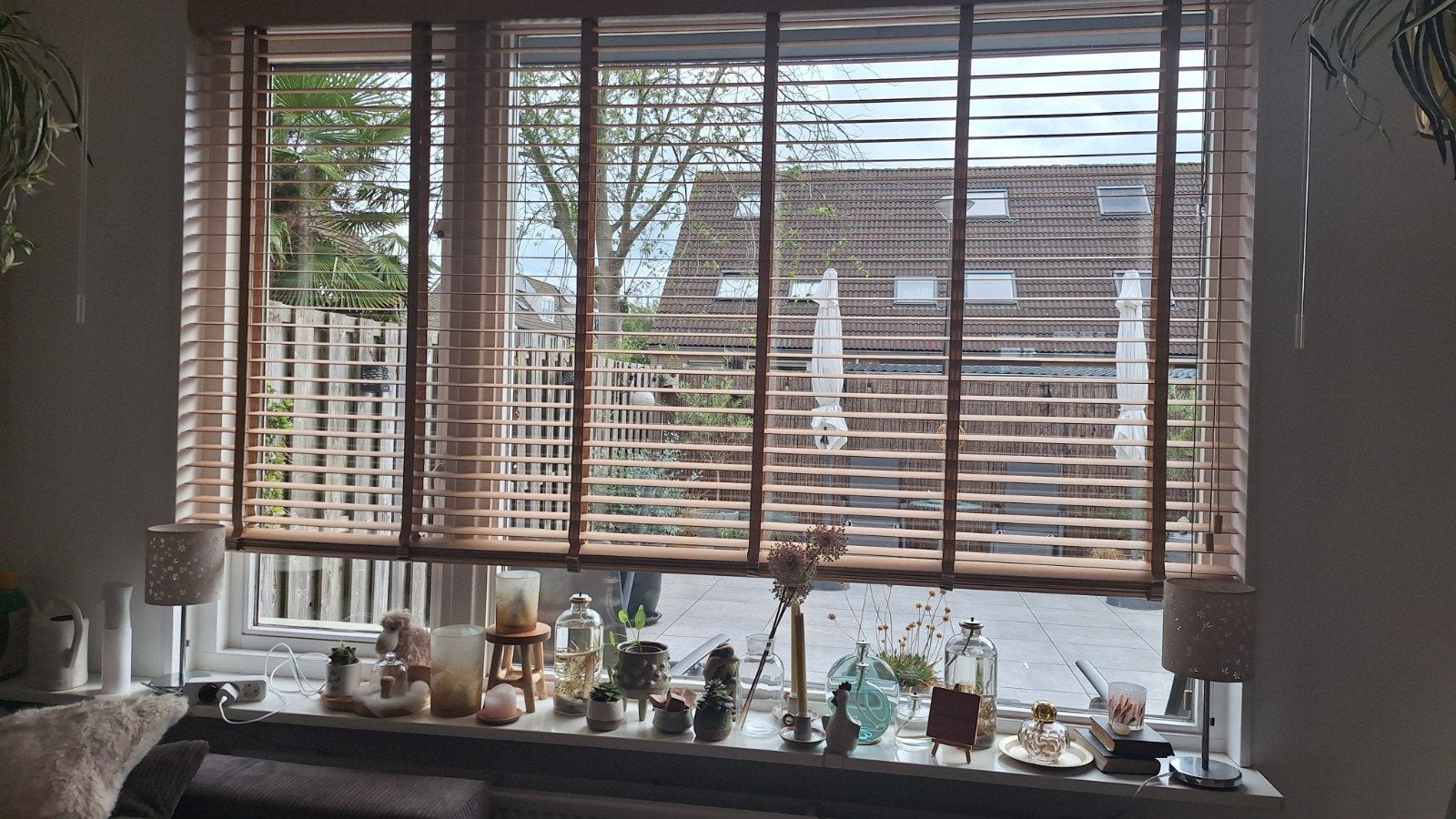 Prachtige honing bruine houten jaloezieën., Ophalen, Jaloezie