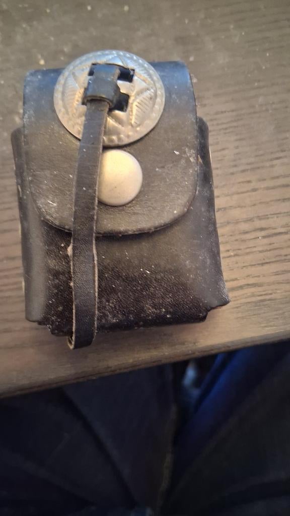 Zippo riem tasje - Echt leer, Made in USA, Overige merken, Gebruikt, Zwart, Ophalen of Verzenden