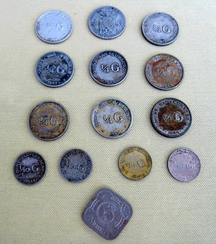 Lot CURACAO - 14 stuks - 1900/1947, Postzegels en Munten, Munten | Nederland, Zilver, Overige waardes, Koningin Wilhelmina, Verzenden