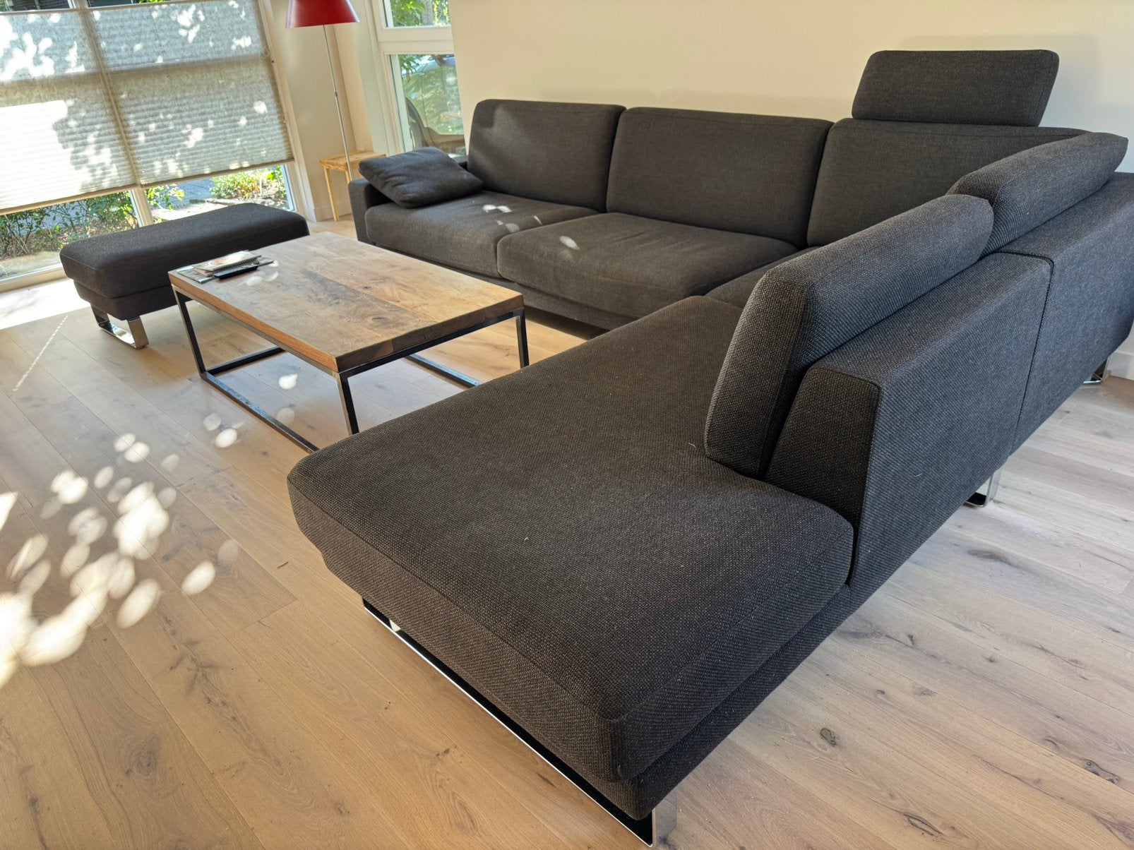 Rolf Benz hoekbank + hocker, Ophalen, Gebruikt, Overige maten, Hoekbank