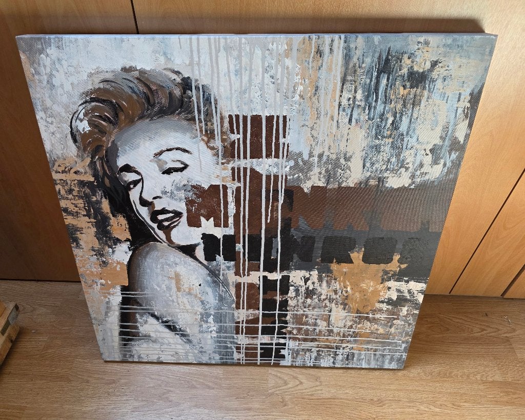 Schilderij modern, Antiek en Kunst, Ophalen, Kunststof, Portret