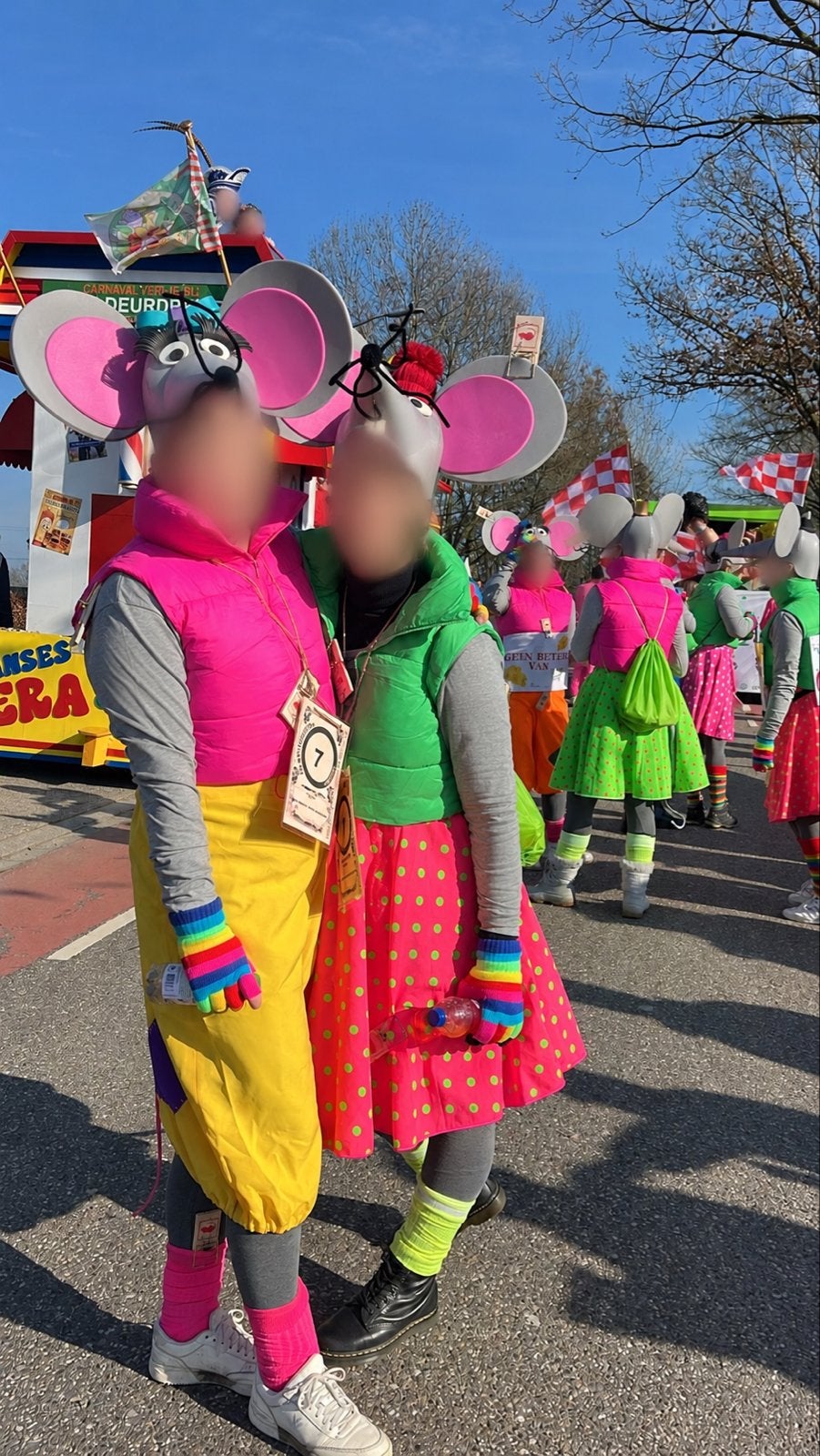 Carnavalskleding muizen loopgroep 7 personen, Ophalen, Gedragen, Carnaval, Kleding