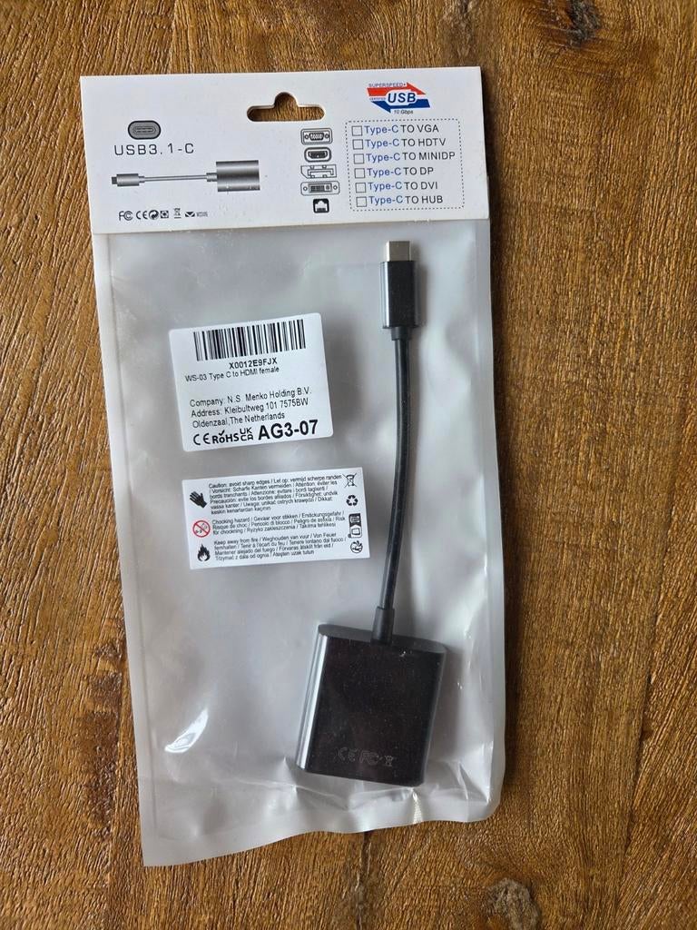 USB 3.1-C Multiport Adapter - Type-C naar HDMI Female, Ophalen of Verzenden