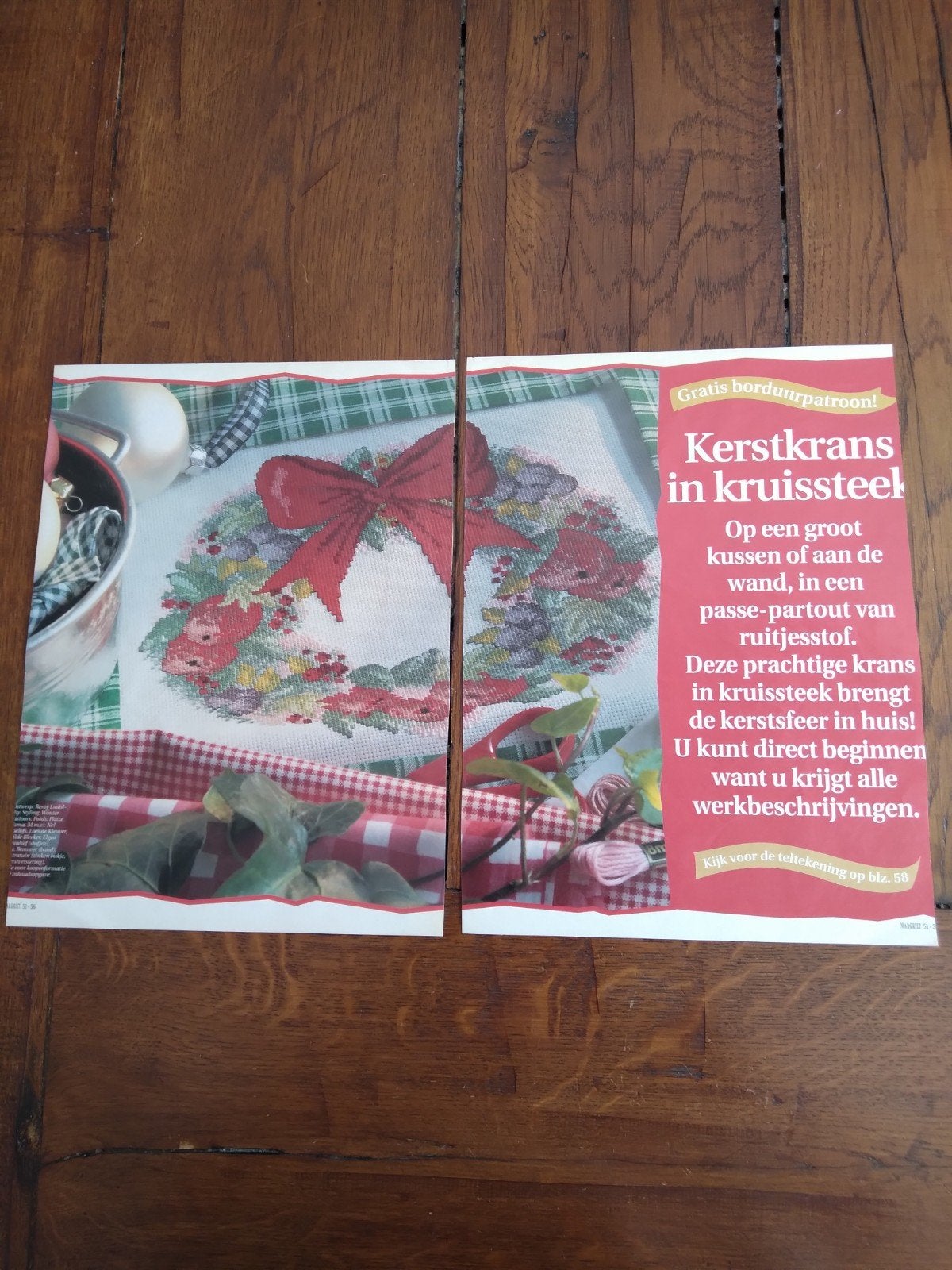 magriet patroon kerst 1995, Ophalen of Verzenden, Zo goed als nieuw, Handborduren, Patroon