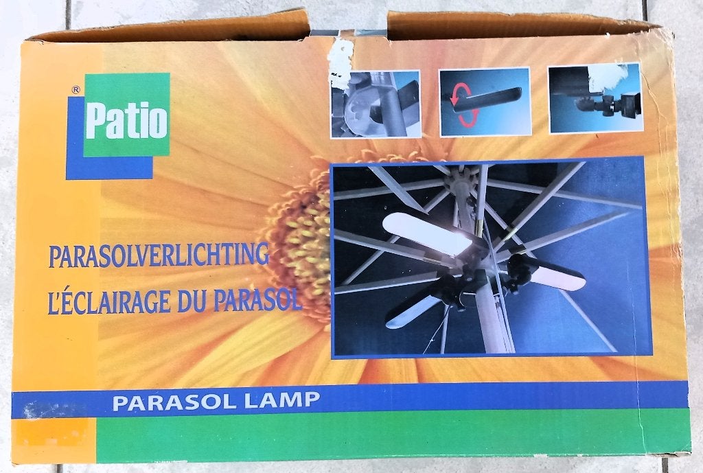 Parasollamp - Nieuw in doos (BG. Trapkast), Ophalen, Kunststof, Minder dan 50 watt, Overige typen