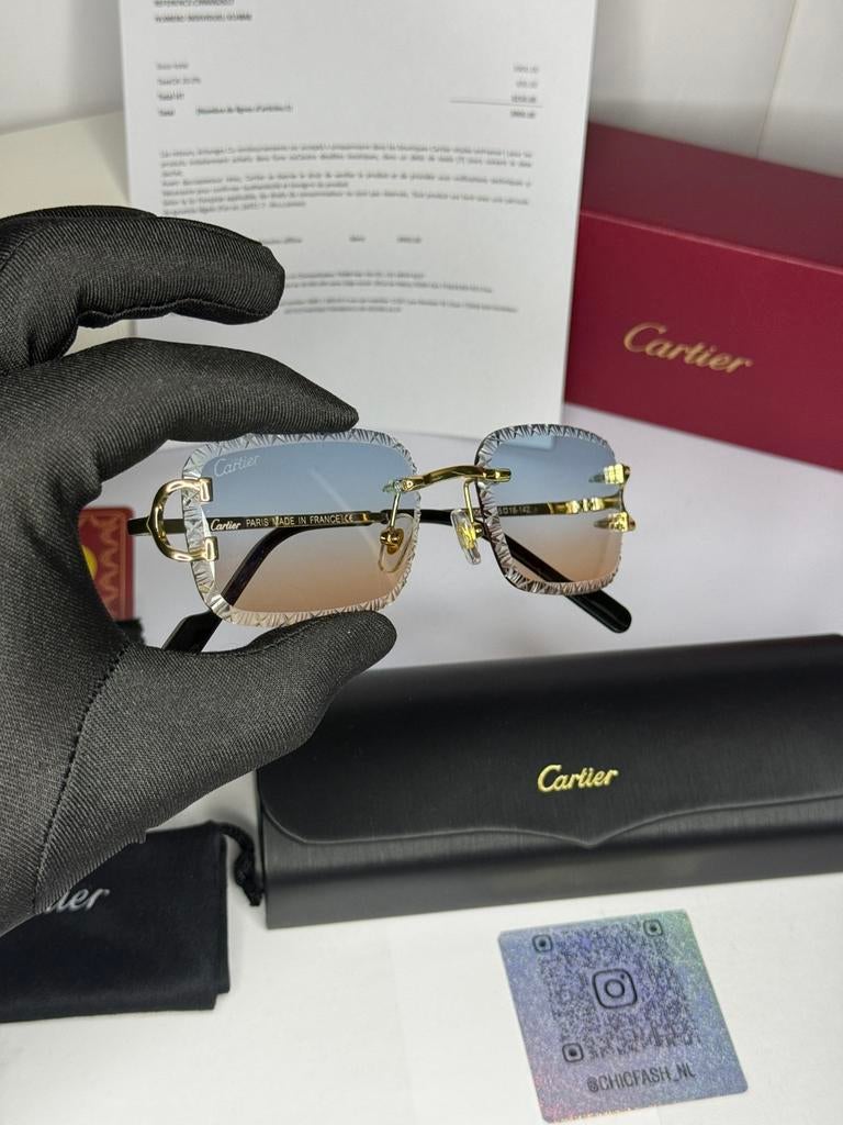 Cartier zonnebril C Decor, Ophalen of Verzenden, Zo goed als nieuw, Overige merken