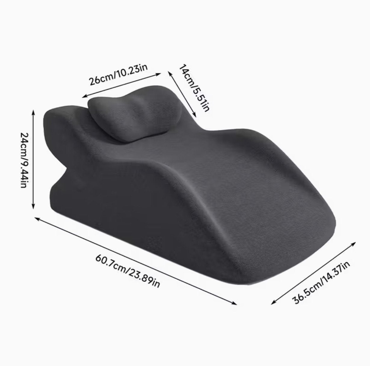 Ergonomisch Lig- en Zitkussen met Afneembare Hoofdsteun, Diversen, Ophalen of Verzenden, Nieuw