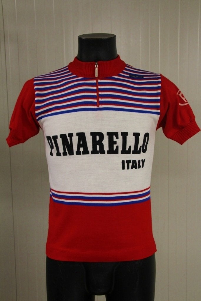 vintage ''wol'' Pinarello wielershirt / koerstrui / '70 race, Zo goed als nieuw, Nipa, Pain, Pina