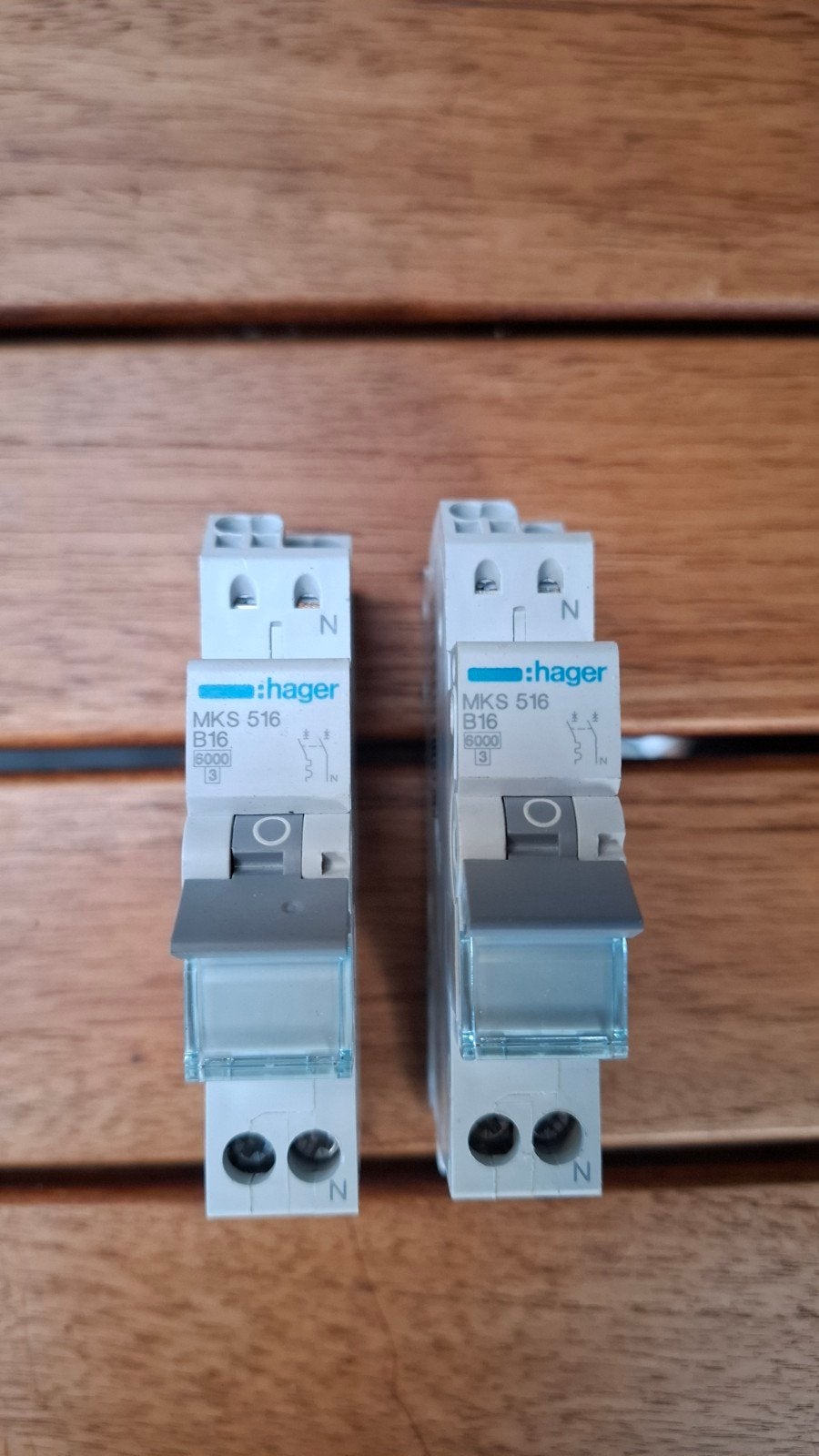 Hager automaat B16 MKS 516 6KA - Zo goed als nieuw, Ophalen of Verzenden, Zo goed als nieuw, Hager, Installatieautomaat