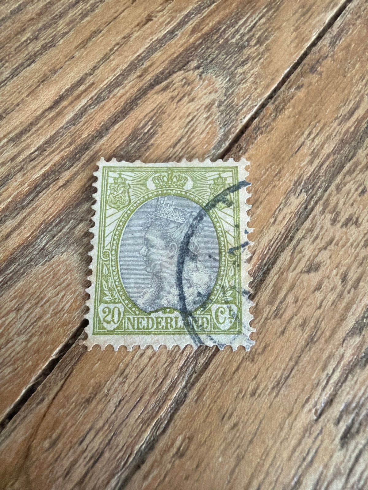 Nederlandse postzegel Koningin Wilhelmina 20 cent, Postzegels en Munten, Ophalen of Verzenden, T/m 1940, Gestempeld