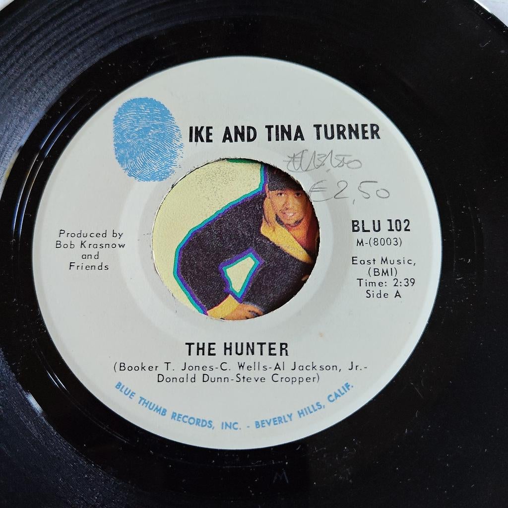 Ike and Tina Turner - The Hunter / Crazy 'Bout You Baby, Gebruikt, Originele persing, 7 inch, Single