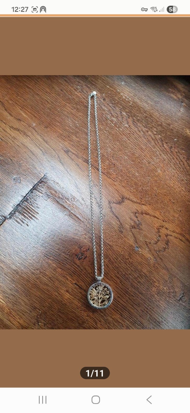 Nikki Lissoni verzilverde ketting met hanger, Nieuw, Ophalen of Verzenden, Zilver, Overige materialen