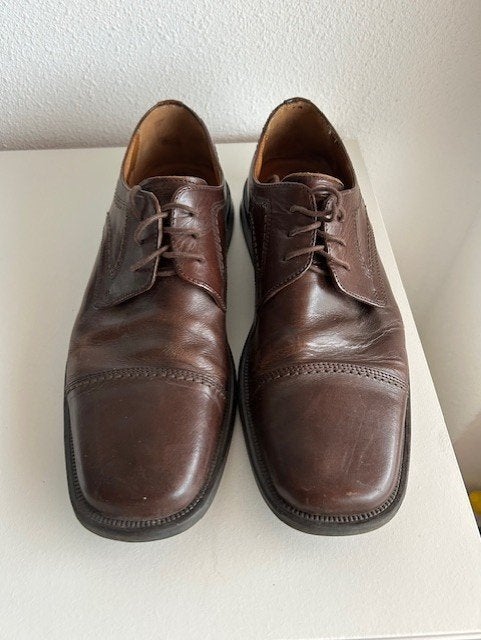 Bruine leren schoenen, Kleding | Heren, Schoenen, Manfield, Bruin, Ophalen of Verzenden, Gedragen