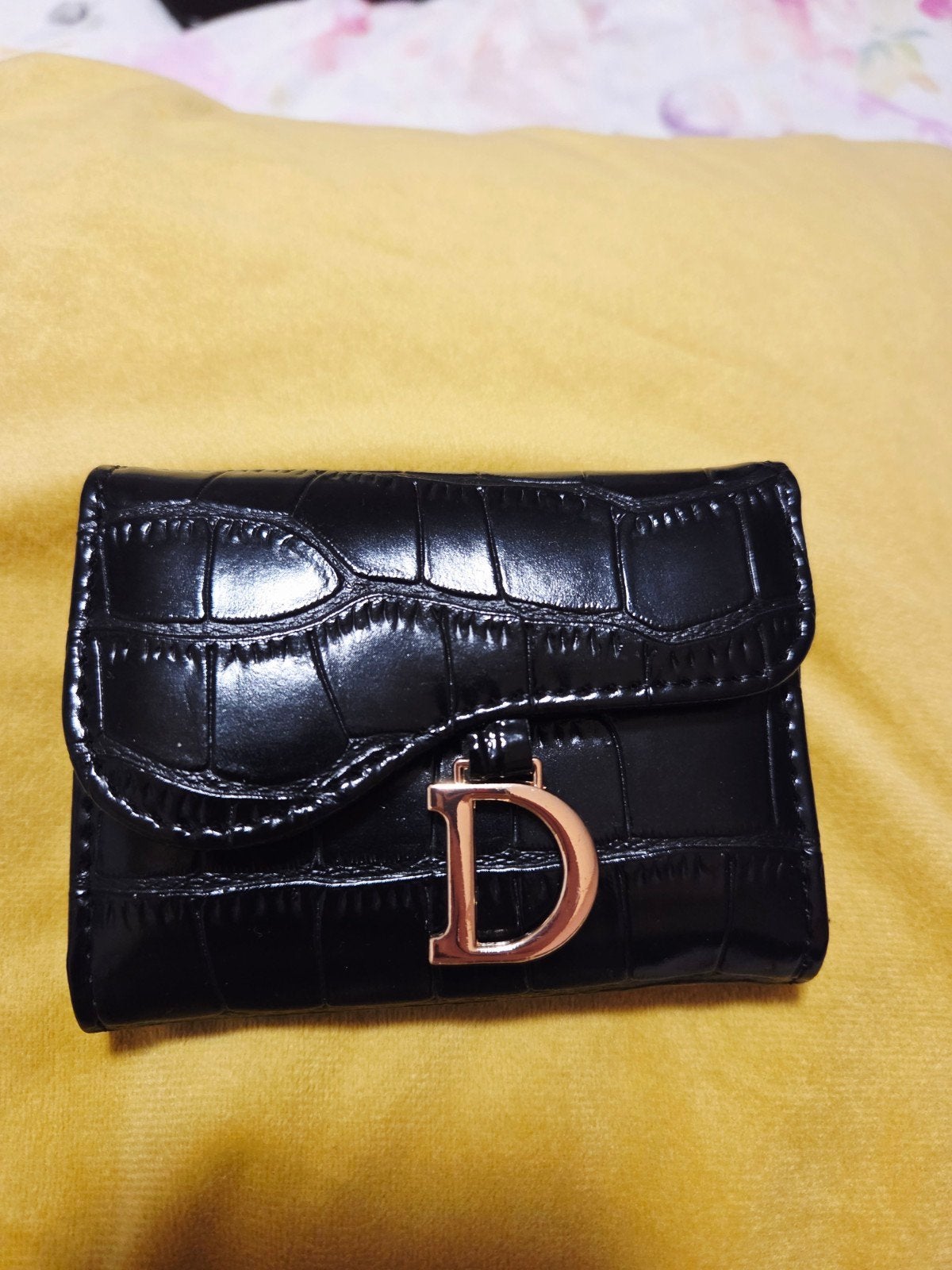 Dior saddle bag wallet zwart croco €40, Ophalen of Verzenden, Zo goed als nieuw, Zwart, Overige merken