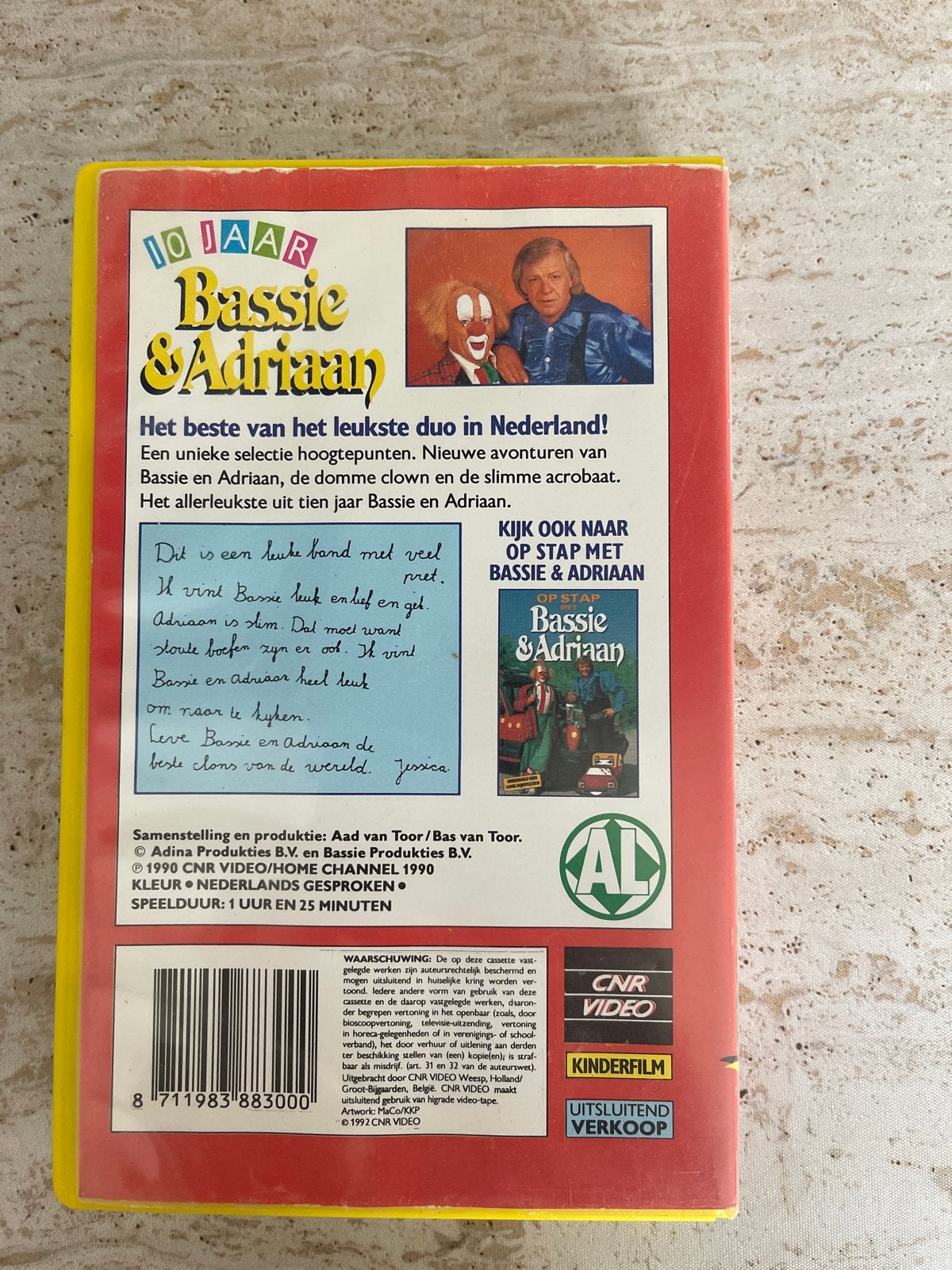 CNR VHS - 10 Jaar Bassie & Adriaan, Cd's en Dvd's, Gebruikt, Alle leeftijden, Kinderprogramma of -film, VHS