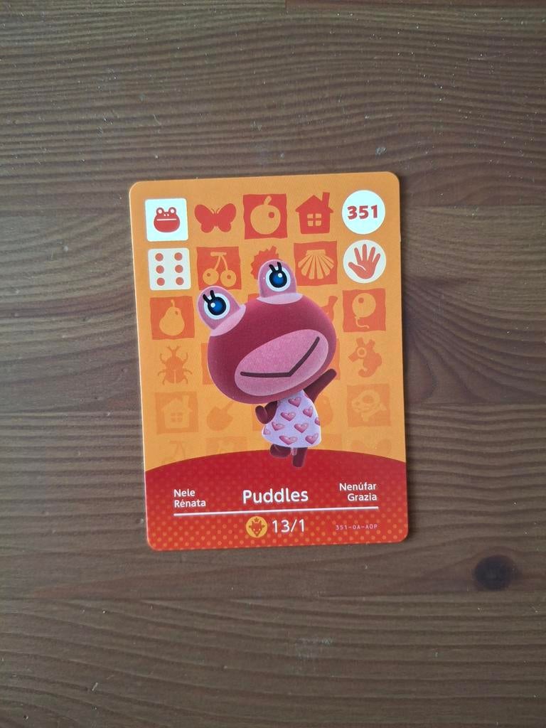Animal Crossing Amiibo #351 Puddles, Spelcomputers en Games, Games | Nintendo Switch, 1 speler, Ophalen of Verzenden, Zo goed als nieuw