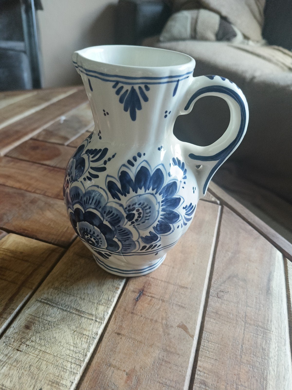 Delfts Blauw Handgeschilderde Hollandse Kan, Antiek en Kunst, Ophalen of Verzenden