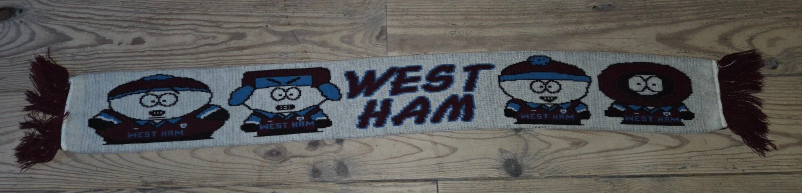 unieke west ham united hammers southpark sjaal, Ophalen of Verzenden, Zo goed als nieuw, Buitenlandse clubs, Vaantje of Sjaal