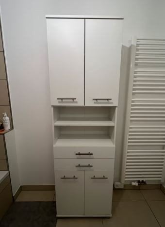 witte kast, ideaal voor de badkamer, Huis en Inrichting, Ophalen, Met lade(s), 50 tot 100 cm, Zo goed als nieuw
