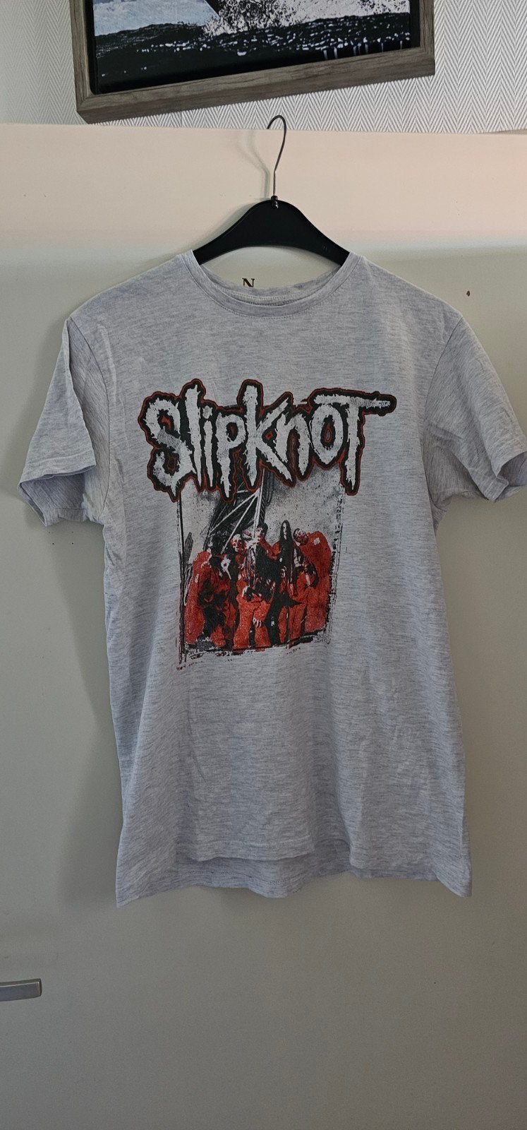 Vintage Slipknot T-shirt - Maat L, Maat 52/54 (L), Ophalen of Verzenden, Slipknot, Grijs