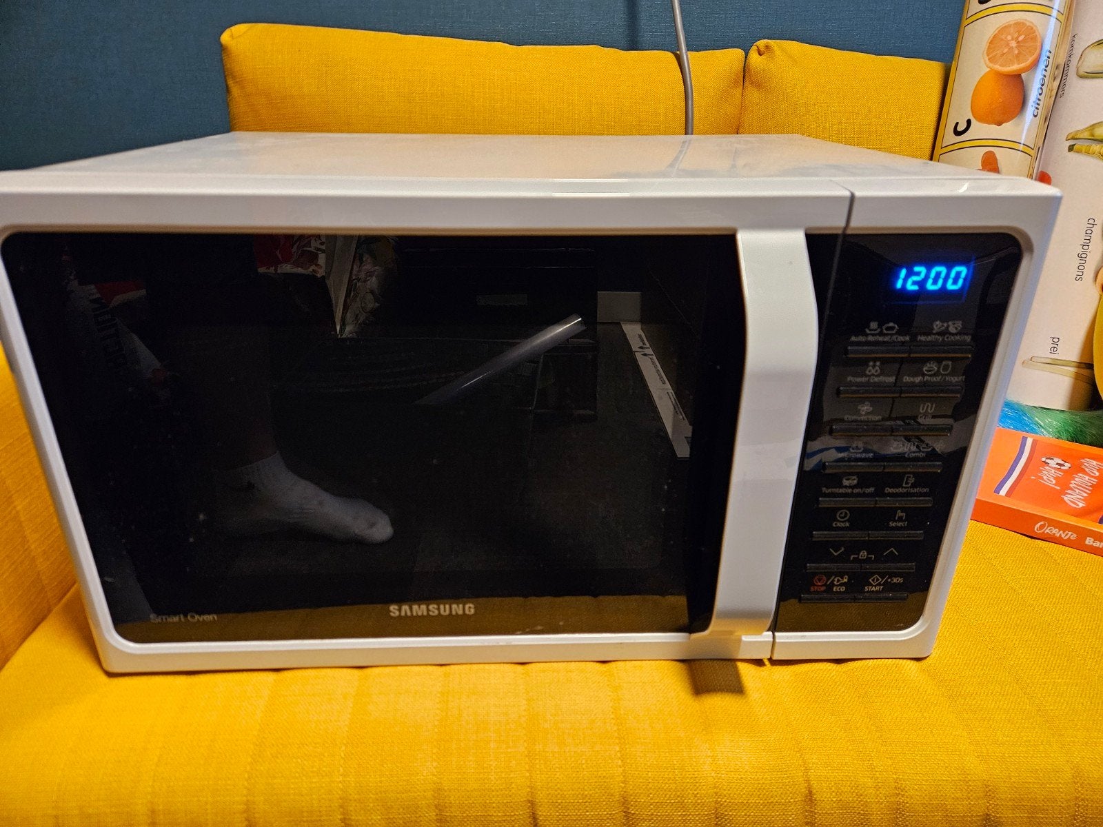 Samsung Smart Oven Combimagnetron - Wit, Ophalen, Combimagnetron, Gebruikt, Hete lucht