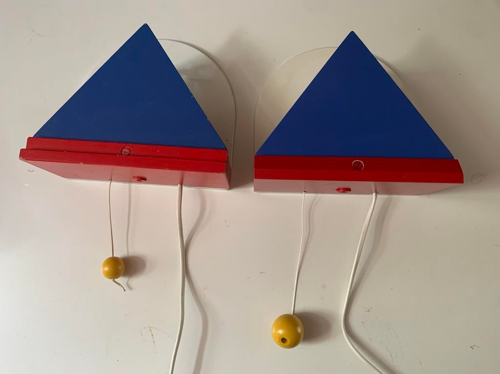 Set van 2 Memphis Milano Ikea wandlampen Ettore Sottsass, Ophalen of Verzenden, Gebruikt