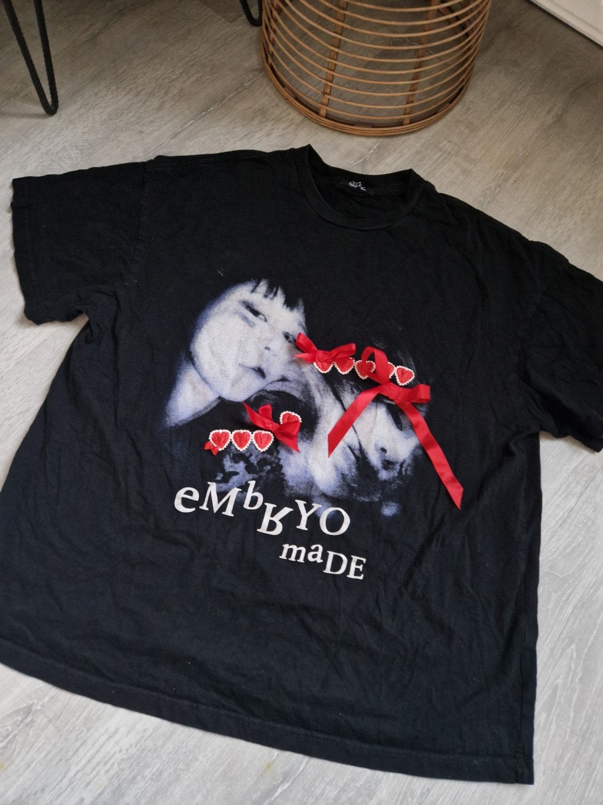 Tin Spark "Embryo Made" T-shirt - Maat L, Zwart, Maat 42/44 (L), Ophalen of Verzenden, Korte mouw