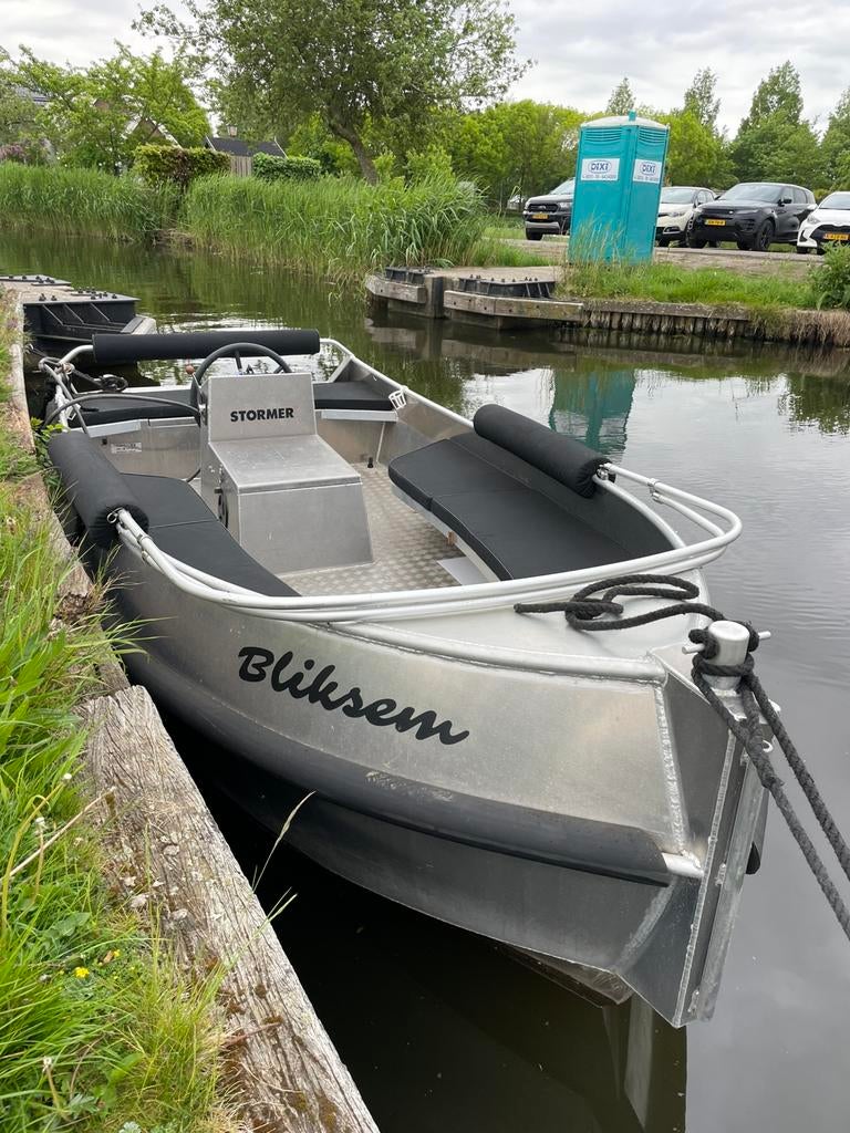 Stormer Tugboat aluminium sloep, Watersport en Boten, Sloepen, Overige materialen, Gebruikt, Binnenboordmotor, Antaris