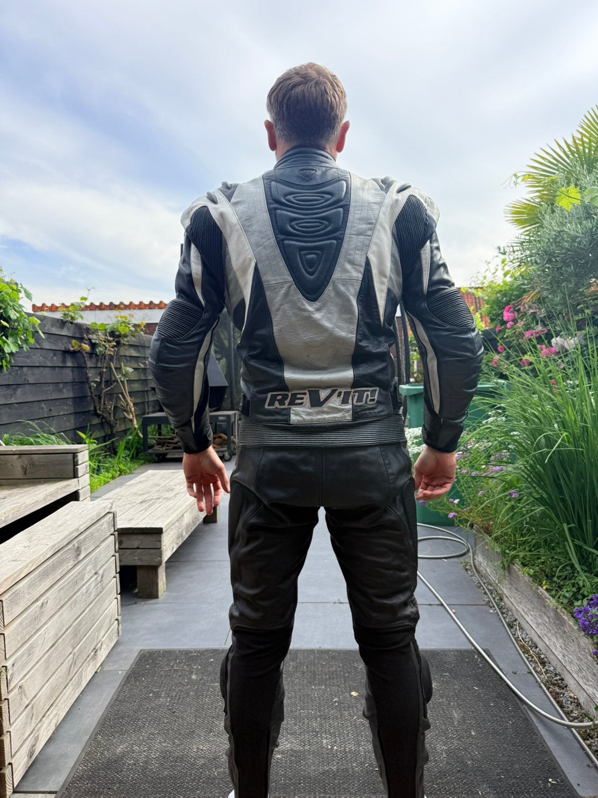 Revit leren motorpak - maat L, Motoren, Kleding | Motorkleding, Combipak, Heren, Tweedehands, Ophalen of Verzenden