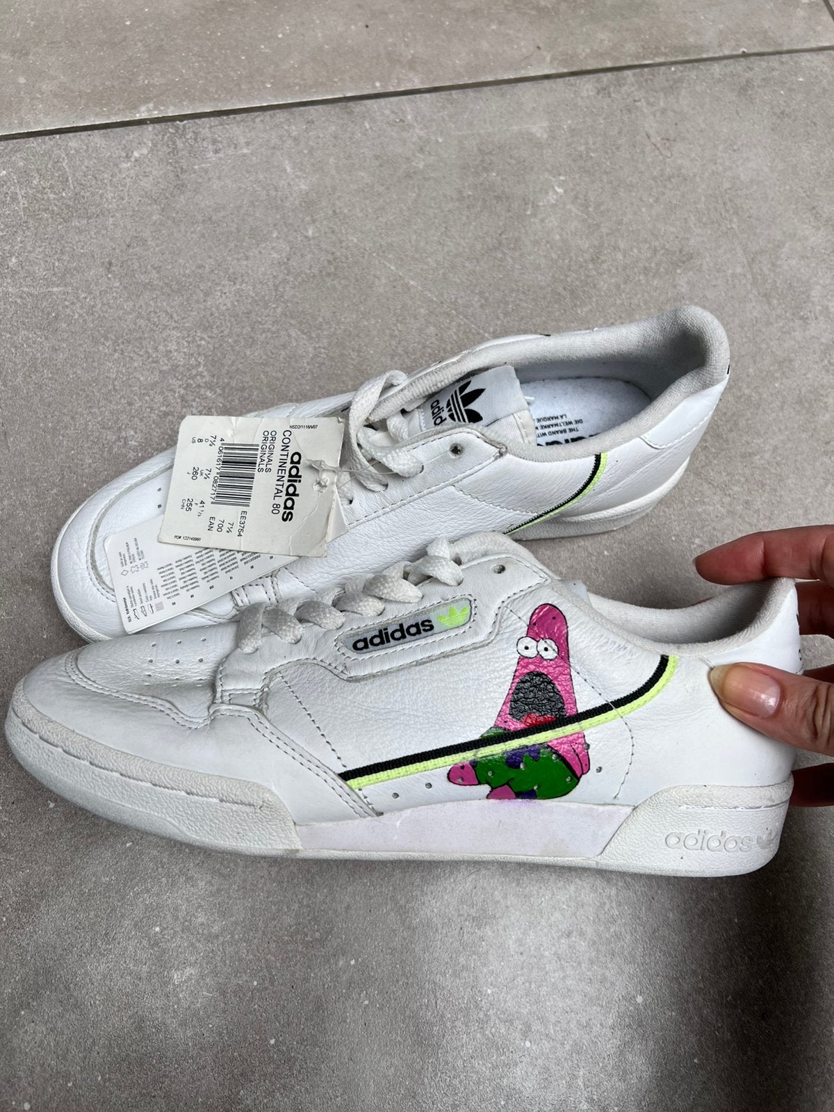 ADIDAS ORIGINALS CONTINANTAL 80 NIEUWE WITTE SNEAKERS 41,5, Wit, Nieuw, Ophalen of Verzenden, Sneakers of Gympen
