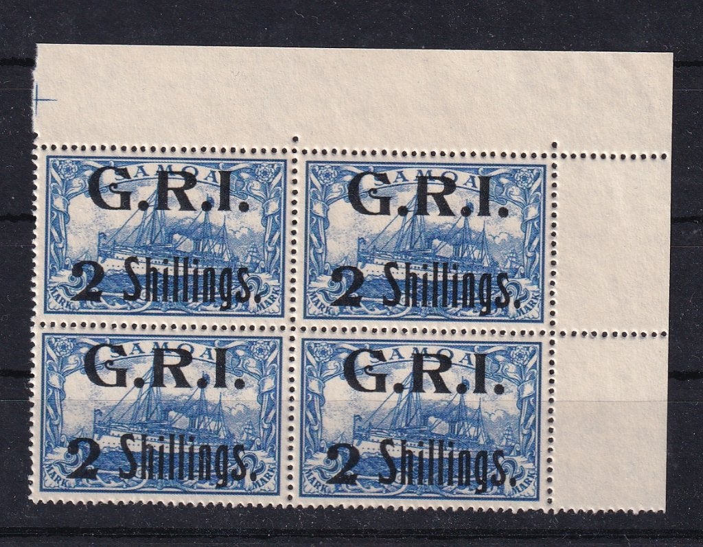 D10) 1914 Samoa Britse bez Mi 11 bl. van 4 €24.000 geen gar, Verzenden, Duitse Keizerrijk, Postfris
