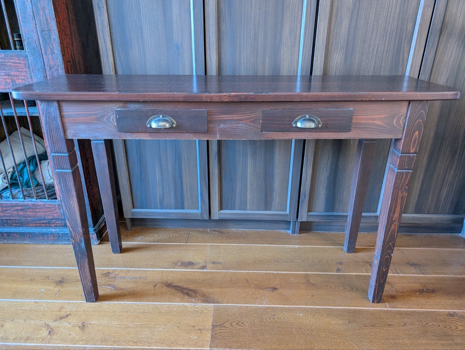 Smal houten tafeltje met lades - Console tafel, Ophalen, Gebruikt, 100 tot 150 cm, Minder dan 50 cm
