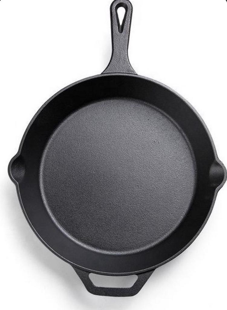 Gietijzeren skillet - koekenpan 30cm BBQ Pan *nieuw*, Huis en Inrichting, Keuken | Potten en Pannen, Ophalen of Verzenden, Nieuw