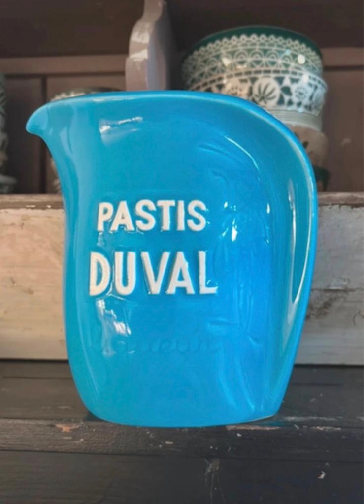 Franse waterkan / karaf pastis duval turkoise, Ophalen of Verzenden