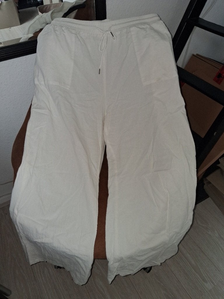 Creme witte broek XXL, Wit, Maat 46/48 (XL) of groter, Ophalen of Verzenden, Zo goed als nieuw