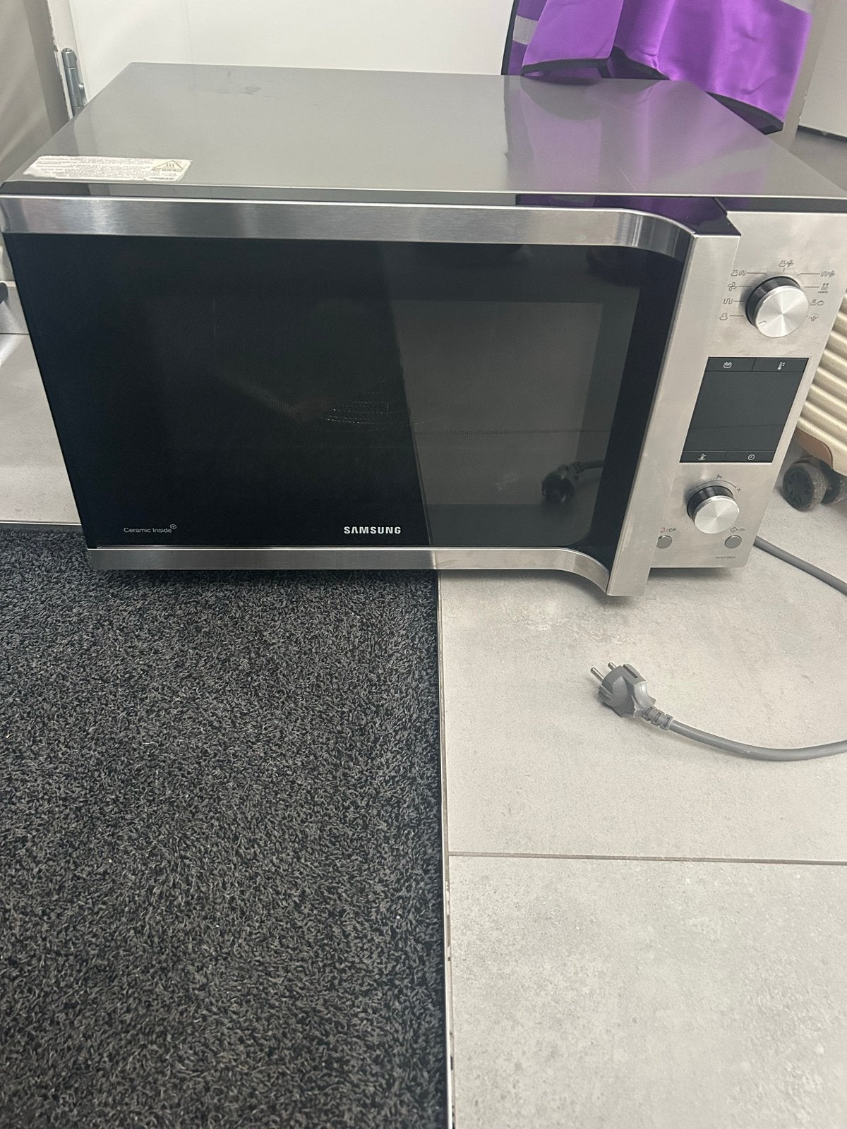 Samsung Combimagnetron MC455TDRCSR - Zilver, Ophalen, Combimagnetron, Gebruikt, Grill
