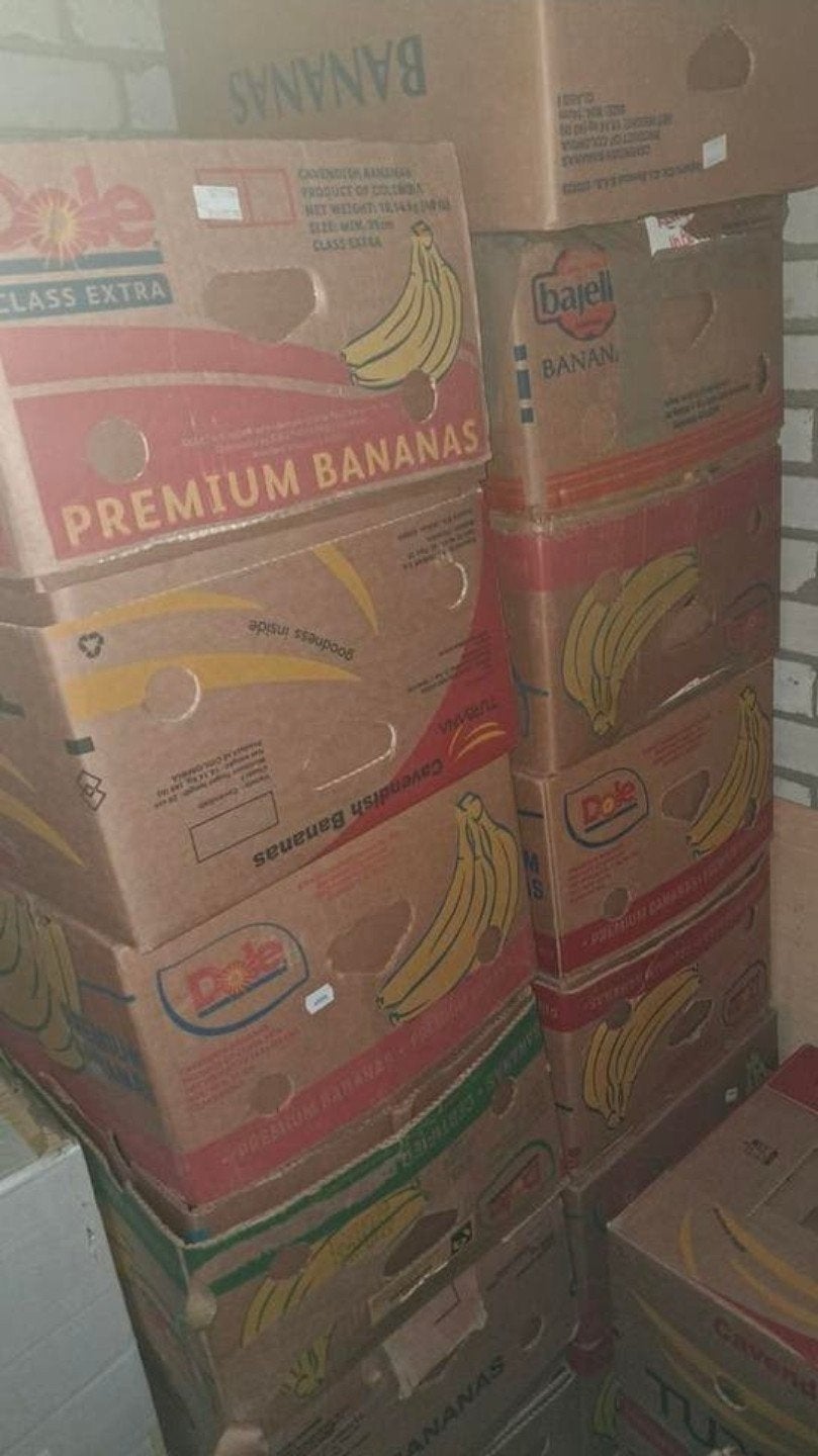 Bananen dozen, Ophalen, Gebruikt, Doos, 35 tot 50 cm
